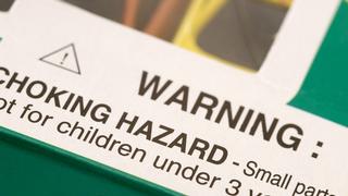 Hazardous toy warning
